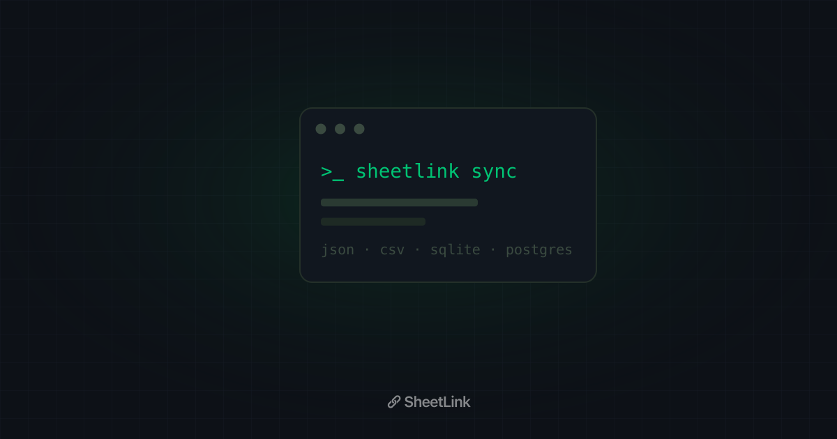 How to Sync Bank Transactions to Postgres with the SheetLink CLI